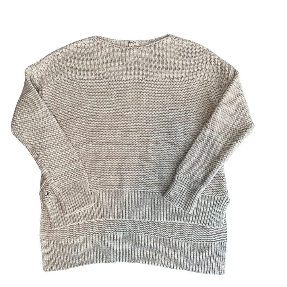 Style & Co Tan and Cream  Knit Sweater Size S